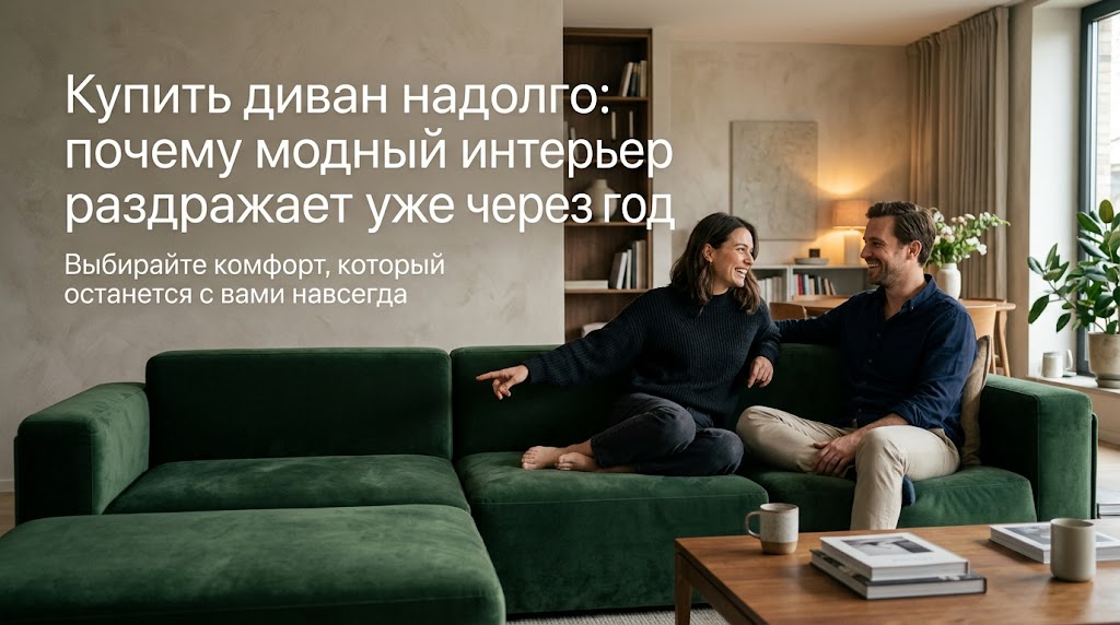 Купить диван надолго: почему модный интерьер раздражает уже через год