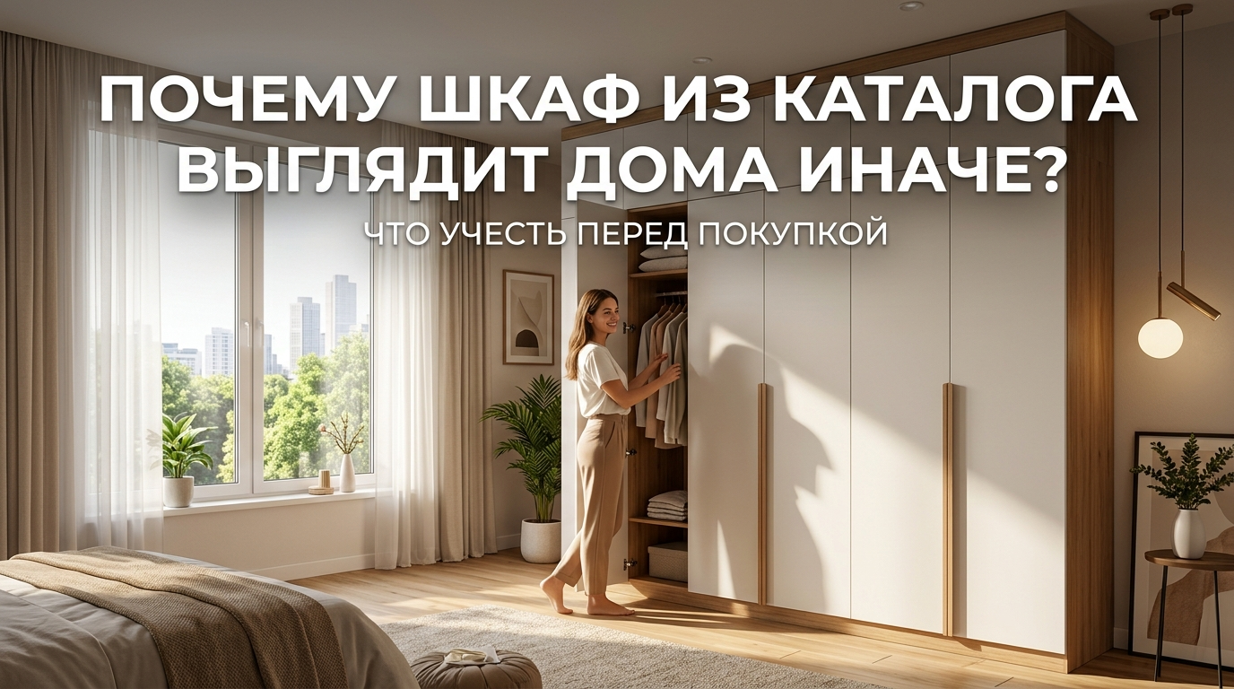 Шкаф-купе из каталога: почему дома выглядит иначе — что учесть до покупки