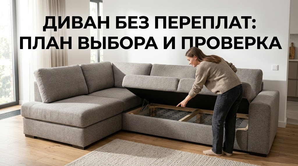 Купить диван без переплат: план выбора и проверка перед покупкой