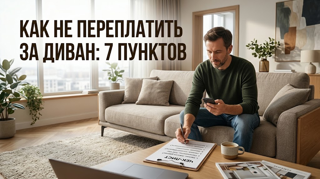 Купить диван: чек-лист из 7 пунктов — как не переплатить
