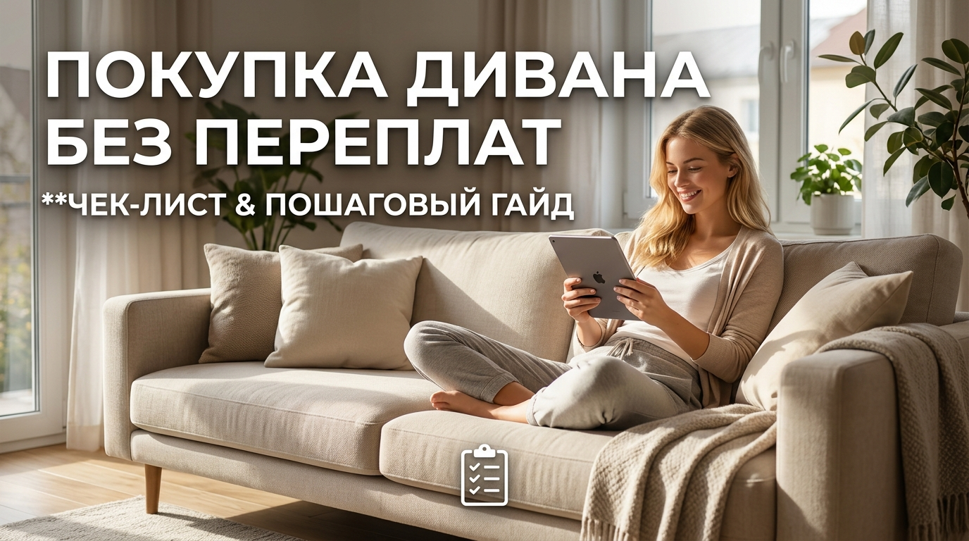 Купить диван: план выбора без переплаты — шаги и чек-лист