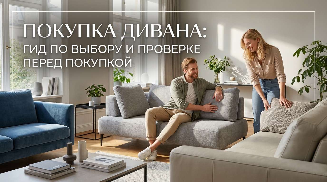 Купить диван: план выбора и проверки перед покупкой