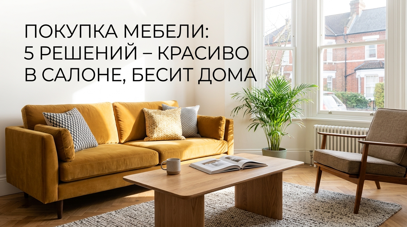 Купить мебель: 5 решений — красивы в салоне, бесят дома