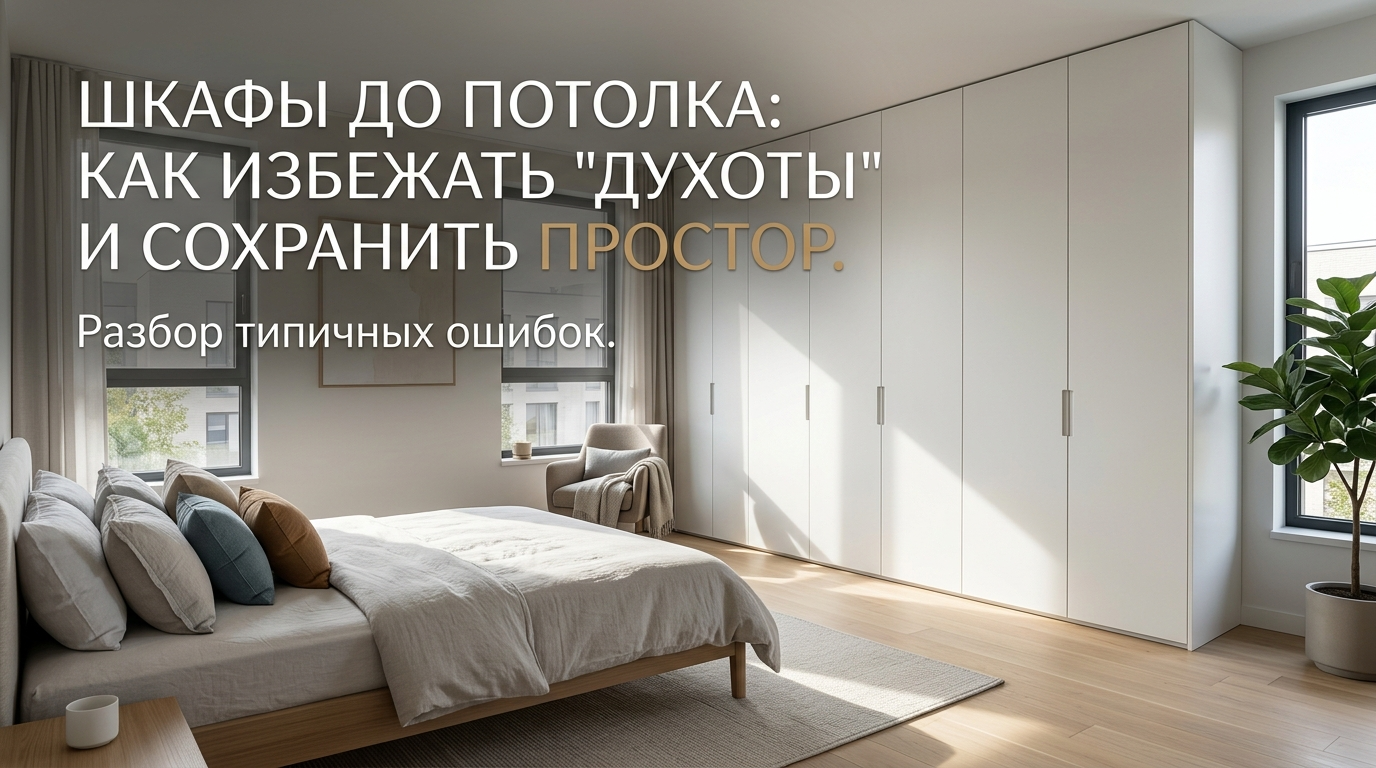 Шкаф до потолка: когда визуально душит интерьер — разбор ошибок