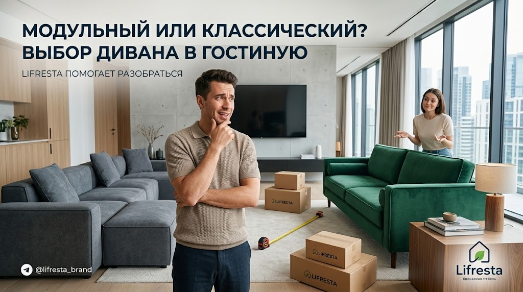 Купить диван: модульный или классический для гостиной