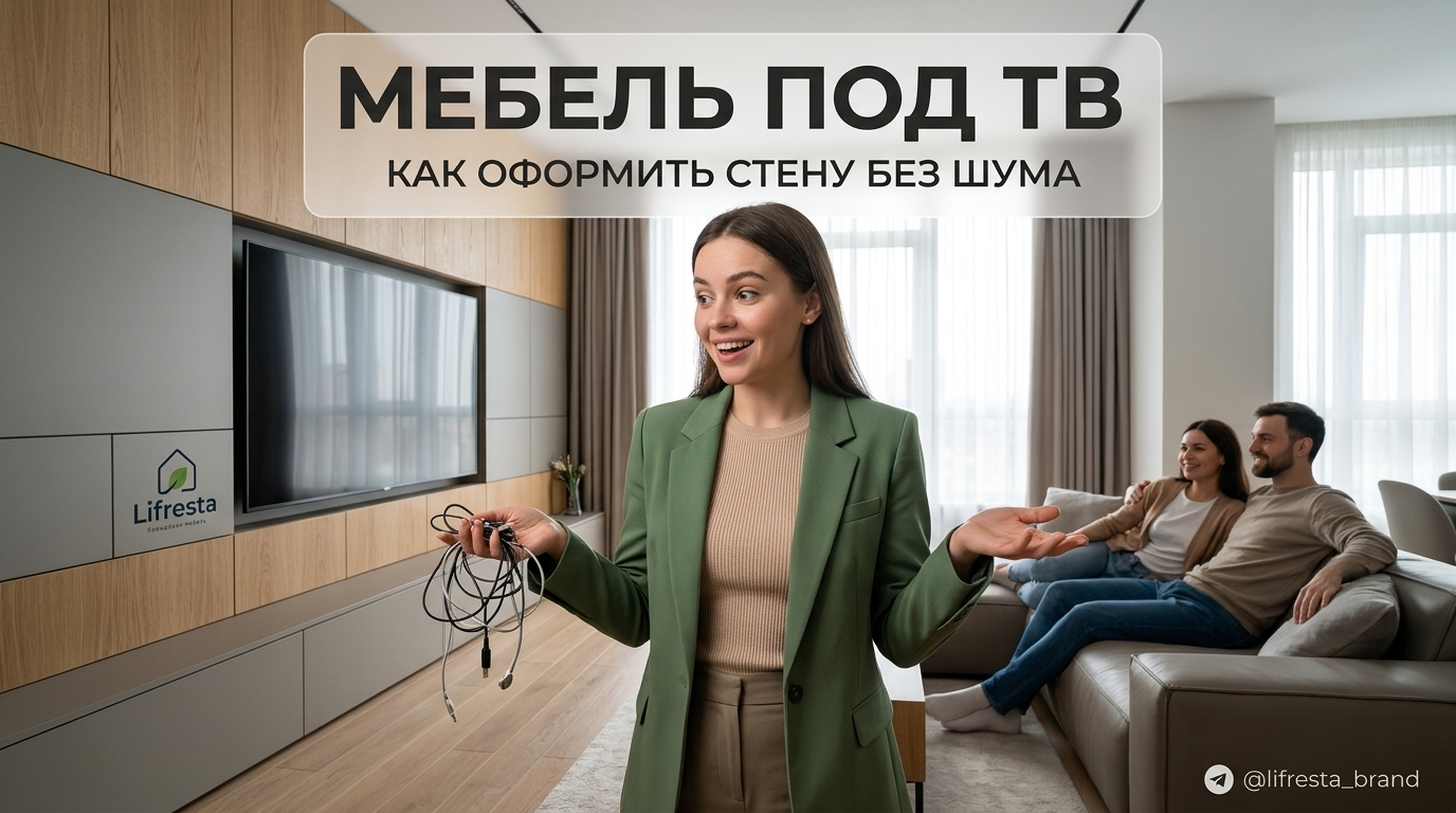 Мебель для ТВ: как оформить стену без визуального шума