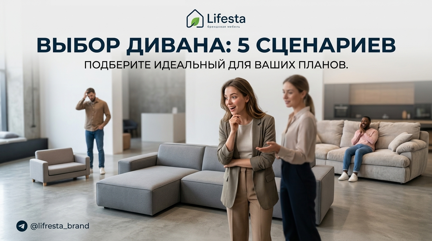 Купить диван для гостиной: 5 сценариев под разные задачи