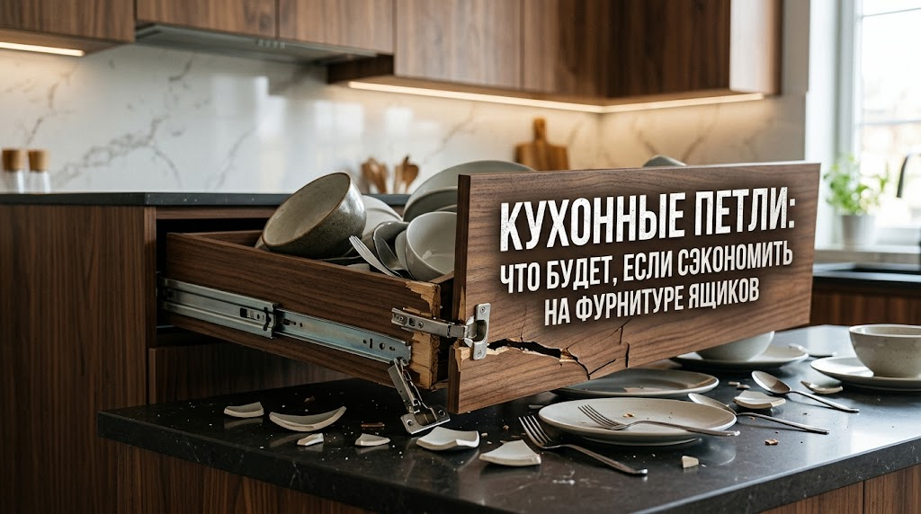 Кухонные петли: что будет, если сэкономить на фурнитуре ящиков