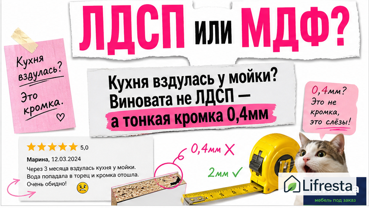 ЛДСП или МДФ: что лучше для шкафа и кухни – сравнение материалов и чек-лист