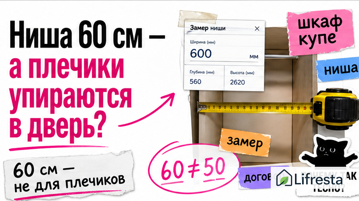 Как заказать встроенный шкаф-купе в нишу без щелей и доплат?